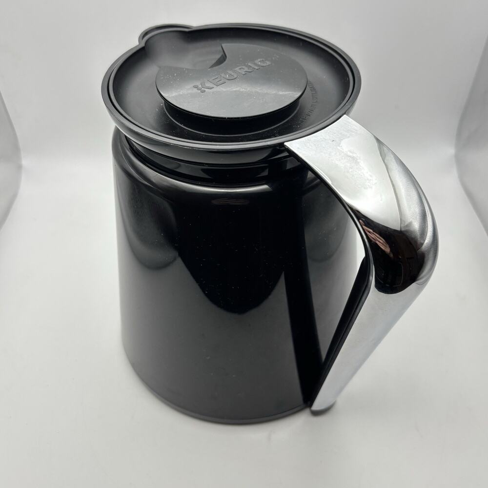 Keurig 2.0 Replacement Thermal Coffee Carafe Pot Black 32 oz with Lid. Clean.